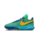 Nike LeBron 20 GS Kaleidoskopas Vaiki&scaron;ki sportbačiai Žali elektriniai dumblių žaidimai-Royal DV3021-300 36