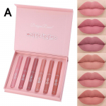 Lūpų glazūra 6 rinkiniai Mist Matte Matte Cup Nude Skin Color lūpų blizgesio mielas rinkinys A-6PCS