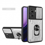 Piniginės kortelės lizdo slankiojančios kameros apsauginis dėklas, skirtas Xiaomi POCO C65 C 65 C55 4G F5 Pro X5 Pro smūgiams atsparus &scaron;arvų žiedo laikiklio galinis dangtelis, skirtas Redmi 13C 13 C For POCO X3 Pro