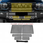 6 vnt. automobilio nuo vabzdžių oro įleidimo angos apsauginis dangtelis Airin Insert Net Auto Vent Racing grotelių filtras, skirtas CHERY JETOUR T2 2024-2025