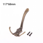 Miegamojo drabužiams Įėjimo baldai Cinko lydinio palto kablys 3 kabliukai palto kabliukai Sieninis chalatas Drabužių kabykla skrybėlaičių sieninė kabykla