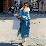 Moteri&scaron;ka rudens ir žiemos pūkinė medvilninė striukė Medvilninė striukė, ilga, stora ir laisva