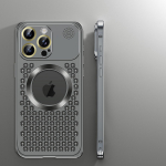 Metalinis au&scaron;inamas aromaterapijos telefono dėklas, skirtas IPhoen 12 13 14 15 Pro Max Plus objektyvo apsaugai telefono dėklas tu&scaron;čiaviduris magnetinis belaidis įkrovimas