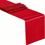 1 vnt Satin Table Runner Vestuvių banketų vakarėlio reikmenys Kalėdų staltiesė Namai Moderni kava Valgomasis Prabangus stalo dekoravimas 30X275cm-1pcs raudona