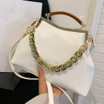 Dizaineris Shell Clip Weave Piniginės Krep&scaron;iai Chain Pečių Krep&scaron;ys Prabangus Vakarinis Clutch Party Hot Pink Rankinė ir Piniginė Pra&scaron;matnus Hobo Krep&scaron;iai balta