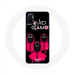 Coque Oppo A53 Squid Game Masques carr&eacute; Triangle et Cercle