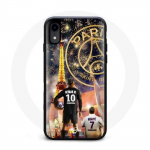 Coque pour Iphone XS Max PSG Neymar et Mbapp&eacute; Joyeux no&euml;l