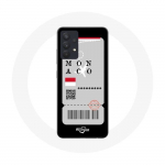 Coque pour Samsung Galaxy A13 5G Billet d'avion Monaco