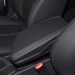 only LHD For BMW X1 F48 2016 2017 2018 elastic band type Suede Leather Center Console Lid Armrest Box Cover Decor Trim white line