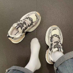 Dad Shoes Moteri&scaron;ki naujos platformos, kvėpuojantys sportbačiai, suvarstomi laisvalaikio batai 35 smėlis