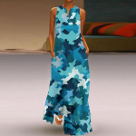 Moteri&scaron;ka A formos suknelė Maxi ilgomis rankovėmis, mi&scaron;rios spalvos spauda rudens ir žiemos V formos i&scaron;kirpte, retro stiliaus eleganti&scaron;ka XS