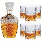 Auk&scaron;čiausios kokybės 7 dalių viskio rinkinys &ndash; eleganti&scaron;kas 850 ml dekanteris ir 6 stiklinės &ndash; puiki dovana vyrams, universali, tinkanti visoms dvasioms 7-Pack [square Diamond Style]