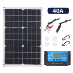 Ne&scaron;iojami 300W saulės lanksčių panelių rinkiniai Monokristalinio silicio saulės panelė with 40A controller juoda