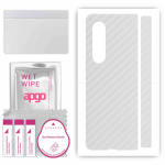 Apgo apsauginis odos lipdukas nugarai, suderinamas su Samsung Galaxy Z Fold 3, įvyniojama plėvelė, folija, vinilas &ndash; skaidrios anglies ra&scaron;tas