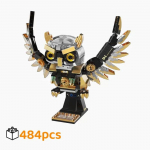 494PCS Creator Collection Steam Da Vinci Series Owl Punk Elements Mechaninių statybinių blokų surinkimo modelis T7003 No Box