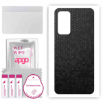 apgo Protective Skin Sticker for the back compatible with Redmi Note 12 Pro 4G, Wrap Film, Foil, Vinyl - Pattern Black Honeycomb