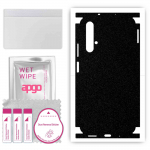 apgo Protective Skin Sticker for the back+sides compatible with Huawei nova 5T, Full Wrap Film, Foil, Vinyl - Pattern Matte Black