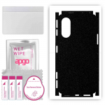 apgo Protective Skin Sticker for the back+sides compatible with Xiaomi Redmi K40 Gaming, Full Wrap Film, Foil, Vinyl - Pattern Matte Black