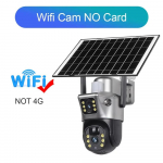 4K 8MP WiFi saulės kamera Dviejų objektyvų dviejų ekranų CCTV kameros PIR žmogaus aptikimo naktinio matymo V380 4G stebėjimo baterijos kameros