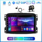Reakosound Automobilio radijo stereofoninis GPS daugialypės terpės grotuvas 2 DIN WiFi CarPlay Auto Android Bluetooth jutiklinis ekranas, skirtas Fiat 500L 2012-2017 m.