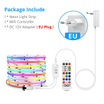 WS2811 WiFi RGBIC COB Neoninė LED juostinė lemputė Dirbkite su Tuya Smart Life Adresuojamu IC RGB Full Dream Color juostos kambario dekoravimo lempa Alexa Google Home