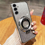 Prabangus Blizgučiai padengtas magnetinis laikiklis telefono dėklas, skirtas Samsung Galaxy M13 M14 M54 M55 M23 M53 M52 M51 M31 M12 M33 laikiklio dangtelis Galaxy M52 5G