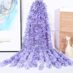 10 vnt Dirbtinės Wisteria Flowers Vine 29 colių ilgio &scaron;ilko gėlių stygos, skirtos pakabinti prie sienos vestuvių arkos vakarėlio namų dekoravimui 10PCS