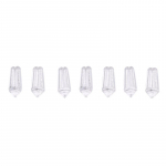 40 vnt. Plastikinių smiginio plunksnų apsaugų / taupiklių atsarginių priedų skaidri