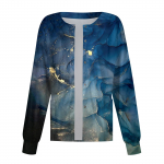 Moteri&scaron;kas ilgų rankovių ra&scaron;to ki&scaron;enės darbinis stovimas apykaklė Vienaeilis apsauginis kombinezonas su kardiganu &scaron;varko vir&scaron;us XXXXXL mėlyna