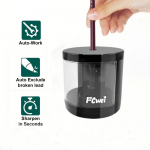 Elektrinis pie&scaron;tukų drožtuvas vaikams Elektrinis pie&scaron;tukų drožtuvas Automatinis belaidis drožtuvas juoda