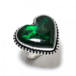 Natural Green Labradorite Gemstone 925 Sterling Silver Gift Ring Size 8 n4k41