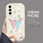 Mielas animacinio ra&scaron;to kreminės tekstūros korpusas, banguotas kra&scaron;tas, mink&scaron;tas silikoninis dangtelis, skirtas Samsung Samsung M02 juoda