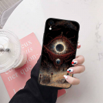 Spooky Face Eyes telefono dėklas, skirtas iPhone 6 6s 7 8 11 12 13 14 15 XS Pro Max XR X SE Samsung S20 S21 S22 S23 S24 FE Ultra S8 S9 S10 Plus Lite S21S S10E Samsung S10 Plus juodmedis