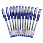 12 vnt 0,5 mm mėlynos/raudonos/juodos gelio ra&scaron;alo ra&scaron;ikliai biuro studentų studija 12PC pen mėlyna
