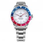 Santykis FreeDiver GMT serijos safyras nerūdijančio plieno baltas ciferblatas mėlynas raudonas pepsi rėmelis automatinis RTF061 200M vyri&scaron;kas laikrodis