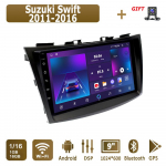 &bdquo;Android&ldquo; automobilio radijas, skirtas &bdquo;Suzuki Swift 2011&ndash;2016&ldquo; multimedijos grotuvui, galvos blokui, stereo, GPS, navigacija, &bdquo;Bluetooth&ldquo;, WIFI, 1+16 GB 1+16GB