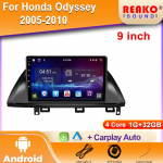 Android automagnetola Honda Odyssey 2005-2010, multimedija, GPS navigacija, belaidis Carplay, 2 DIN ekranas, stereo, 4G pagrindinis įrenginys 4 core 1GB+32GB carplay