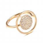 Kinel Rose Gold spalvos žiedai, cirkonio visi&scaron;kai asfaltuoti madingi papuo&scaron;alai 6