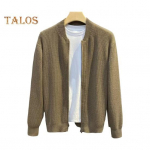 Vyri&scaron;kas megztinis-paltas su užtrauktuku, megztas, elastingas, ilgomis rankovėmis, apvaliu kaklu, vir&scaron;utinis drabužis, vienspalvis, didelio dydžio, laisvas, kasdienis kardiganas, kasdieniam dėvėjimui, mokyklinis, vidutinio ilgio L juoda