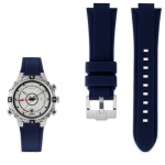 Klasikinė auk&scaron;tos kokybės guminė laikrodžio apyrankė timex WATCH T2N720 T2N721 TW2T76300 serijoms, vandeniui atspari silikoninė sportinė apyrankė 24*16mm 24-16mm gray