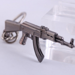 6 cm rakto sagtis Mini M4A1 AK47 pakabukas metalinis raktų pakabukas raktų pakabukas pakabukas dovana sidabras