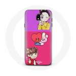 Coque pour Samsung Galaxy J7 2017 BTS BT21 Cooky Et Tata Bangtan V Et Jungkook Fanart - Maniacase