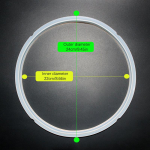 18/20/22/24Cm Silikoninės guminės tarpinės viryklės dangčio sandarinimo žiedas Elektrinės slėginės viryklės keitimas 2-6L viryklės tarpikliams 24CM