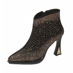 Mada Žiema Prabangus Prekės ženklas Blizgučiai Kulnas iki kulk&scaron;nies Moteri&scaron;ki Batai Smailianosiai Auk&scaron;takulniai Platforma Vientisos spalvos Batai Kri&scaron;toliniai Auk&scaron;takulniai Botas Mujer 38