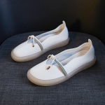 Madingi odiniai plok&scaron;čiapadžiai moteri&scaron;ki batai su negiliu i&scaron;kirpimu 2024 metams Nauji vintažiniai rankų darbo vienviečiai batai moterims Mink&scaron;tas padas Neslystantys batai nė&scaron;čiosioms 35 chaki