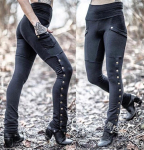 Moteri&scaron;kos Casaul Pants Slim Cool Milicijos kelnių antblauzdžiai XXXXXL juoda