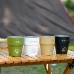 4 Pieces Coffee Cups Camping Stainless Steel 300 ml or Cold Drinks Water Reusable for