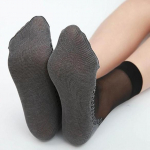 10 porų aksominio &scaron;ilko moteri&scaron;kos medvilninės apačios mink&scaron;tos neslystančios masažinės kojinės 10 pair kūno spalva