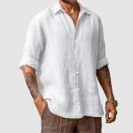 Vyri&scaron;ki vasariniai nauji palaidi mar&scaron;kinėliai ilgomis rankovėmis Paplūdimio mar&scaron;kinėliai L smėlis