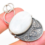 Rainbow Moonstone Handmade 925 Sterling Silver Gift Pendant 2.25 y5u93